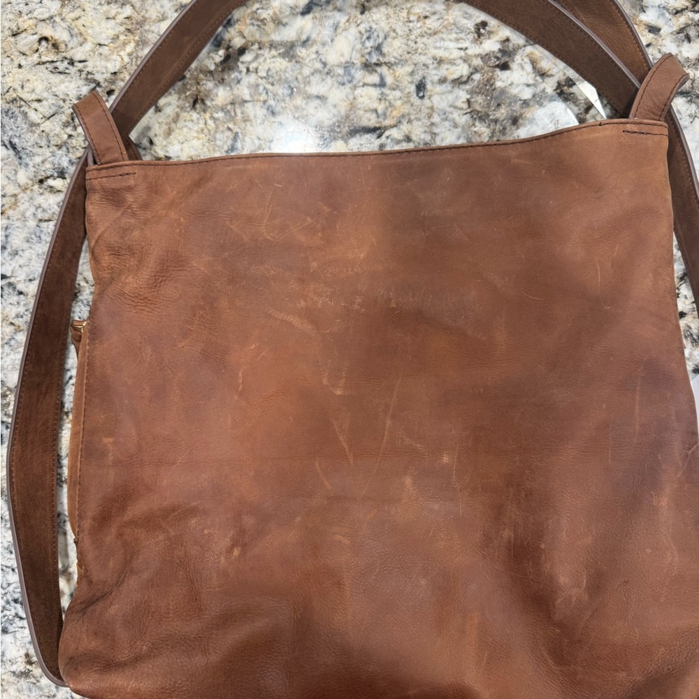 Mandrn Brown Woven Leather Shoulder Bag - Picture 3 of 6
